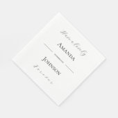 En Papier Serviette de mariage Simple chic (Coin)