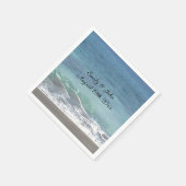 En Papier Serviette de mariage Vagues de plage (Coin)