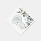 En Papier Serviette de mariage verdure bleu foncé (Coin)
