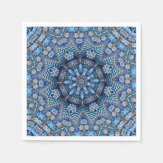 En Papier Serviette de Noël décorative bleue (Devant)