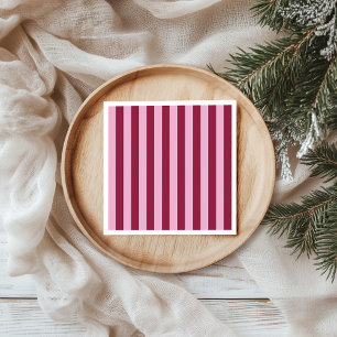 En Papier Serviette de Noël festive avec petite rayure rouge
