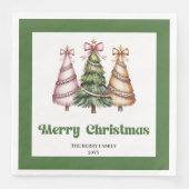 En Papier Serviette de Noël Joyeuse Imprimée Léopard pour le (Devant)