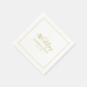 En Papier Serviette de réception de mariage avec écriture mo (Coin)