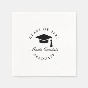 En Papier Serviette de remise de diplôme à écriture classiqu