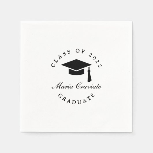 En Papier Serviette de remise de diplôme à écriture classiqu (Devant)