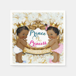 En Papier Serviette de révélation de genre Prince ou Princes