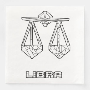 En Papier Serviette de signe de zodiaque de Balance