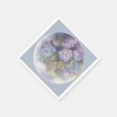En Papier Serviette de table aquarelle Hydrangea Lilas (Coin)