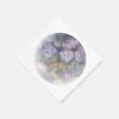 En Papier Serviette de table aquarelle Hydrangea lilas pour (Coin)
