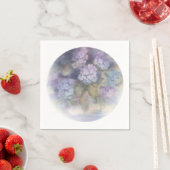 En Papier Serviette de table aquarelle Lilas Hydrangea (En situation)