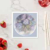 En Papier Serviette de table aquarelle Lilas Hydrangea (En situation)