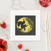 En Papier Serviette de table blanche standard Halloween/Sorc (En situation)