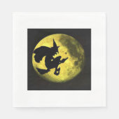 En Papier Serviette de table blanche standard Halloween/Sorc (Devant)