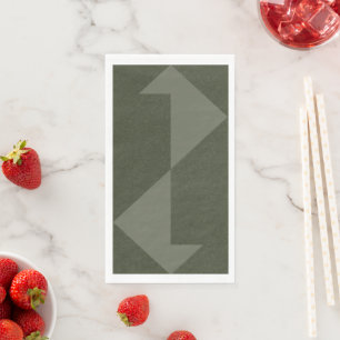 En Papier Serviette de table Flèche Vert mousse gras – Perso