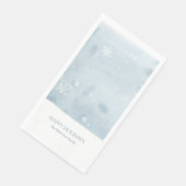 En Papier Serviette de table flocon de neige aquarelle bleu (Coin)