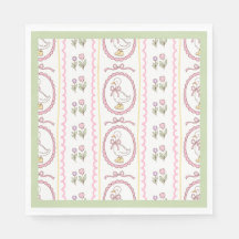 Serviette de table standard pour Baby Shower Rose