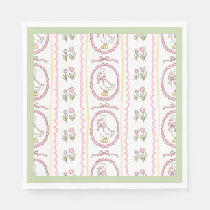 En Papier Serviette de table standard pour Baby Shower Rose