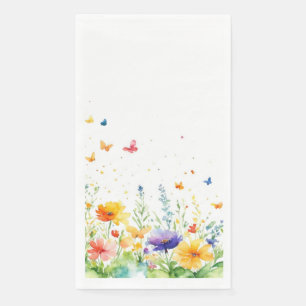 En Papier Serviette de toilette papillon de jardin floral de