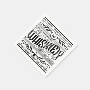 En Papier Serviette de whiskey/whiskey