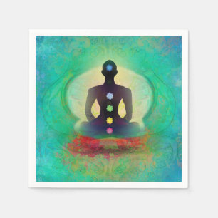 En Papier Serviette de yoga de méditation