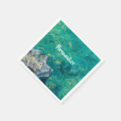 En Papier serviette d'eau de mer turquoise (Coin)