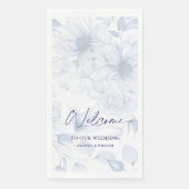 En Papier Serviette d'hôte bleu Dusty - Bienvenue (Devant)