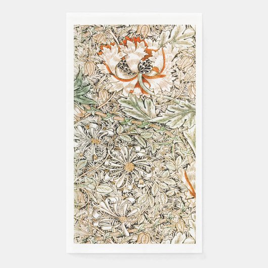 EN PAPIER SERVIETTE D'HÔTE : WILLIAM MORRIS : HONEYSUCKLE (Devant)