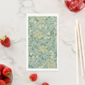 EN PAPIER SERVIETTE D'HÔTE : WILLIAM MORRIS : JASMINE : 1896 (En situation)