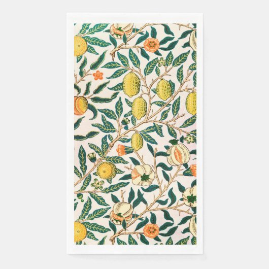 EN PAPIER SERVIETTE D'HÔTE : WILLIAM MORRIS : POMEGRANATES (Devant)