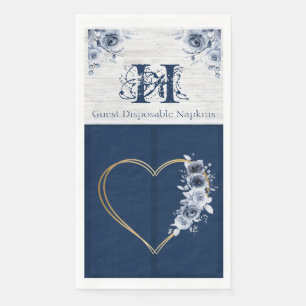 En Papier Serviette d'hôtes jetable (50) Ocean Theme Chic