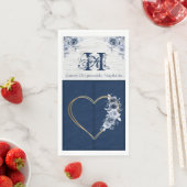 En Papier Serviette d'hôtes jetable (50) Ocean Theme Chic (En situation)