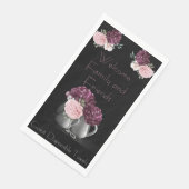 En Papier Serviette d'hôtes jetable Peony Welcome Fam & Frnd (Coin)