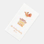 En Papier Serviette d'invité Thanksgiving personnalisable. (Coin)