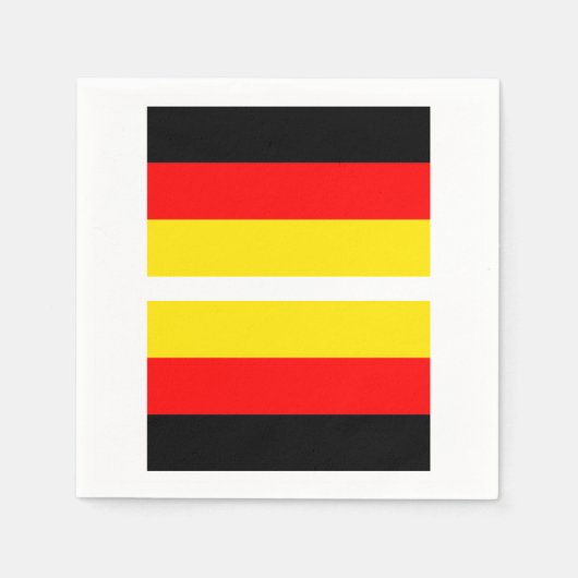 En Papier Serviette Drapeau Allemand (Devant)