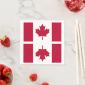 En Papier Serviette Drapeau Canadien (En situation)