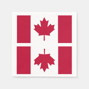 En Papier Serviette Drapeau Canadien