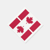 En Papier Serviette Drapeau Canadien (Coin)