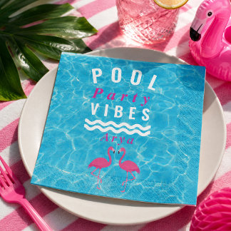 En Papier Serviette Flamant Rose pour une Fête au Piscine Pe