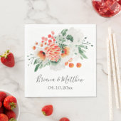 En Papier Serviette florale tendance à l'aquarelle moderne a (En situation)