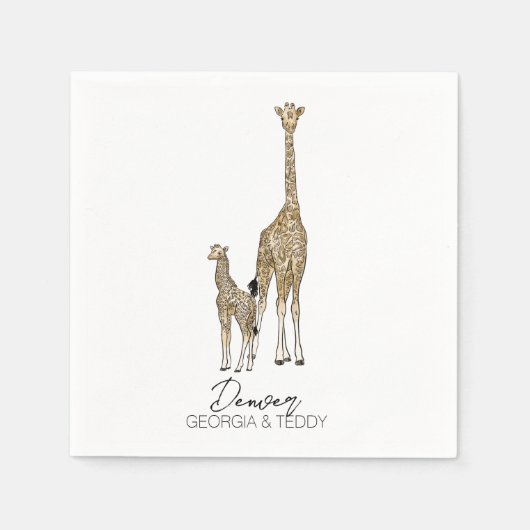 En Papier serviette girafe (Devant)