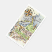 En Papier Serviette illustrée de la Porte Dorée de SF (Coin)