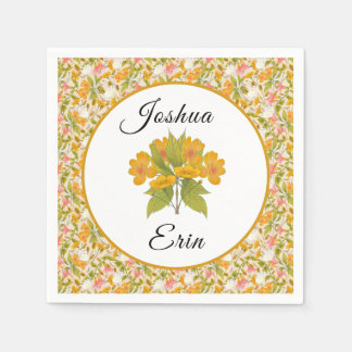 En Papier Serviette jaune de prairie victorienne