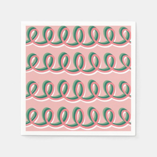 En Papier Serviette Ligne de Boucles (Devant)
