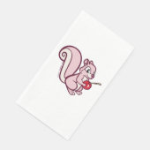 En Papier Serviette longue écureuil rose (Coin)