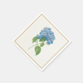 En Papier Serviette Luxe Bleue Hydrangea — Élégante Botaniqu (Coin)