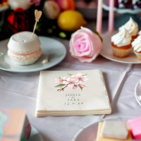 Serviette mariage de fleurs de cerisier rose doux