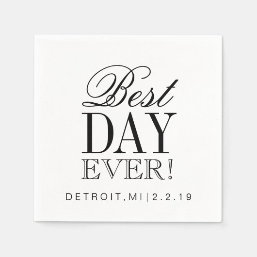 En Papier Serviette - Meilleure journée qui soit (Devant)