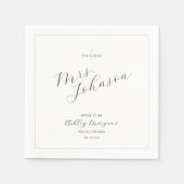 En Papier Serviette minimale moderne pour enterrement de vie (Devant)