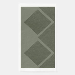 En Papier Serviette Modern Offset Diamonds – Vert mousse