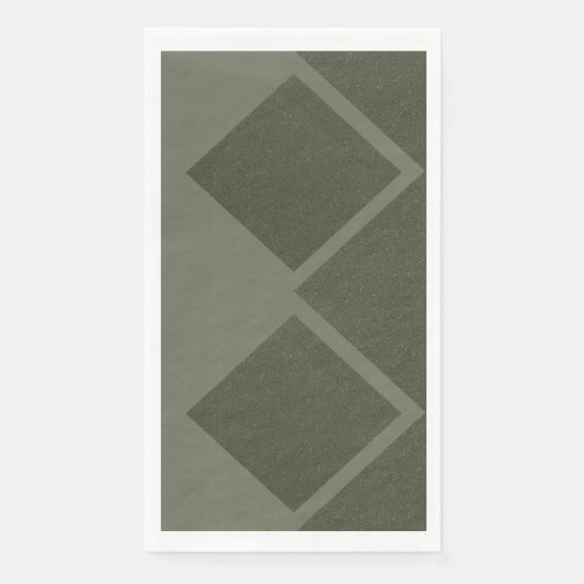 En Papier Serviette Modern Offset Diamonds – Vert mousse (Devant)